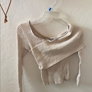 Ribbed Cream Sweater
